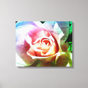 Pink Rose Wrapped Canvas Print