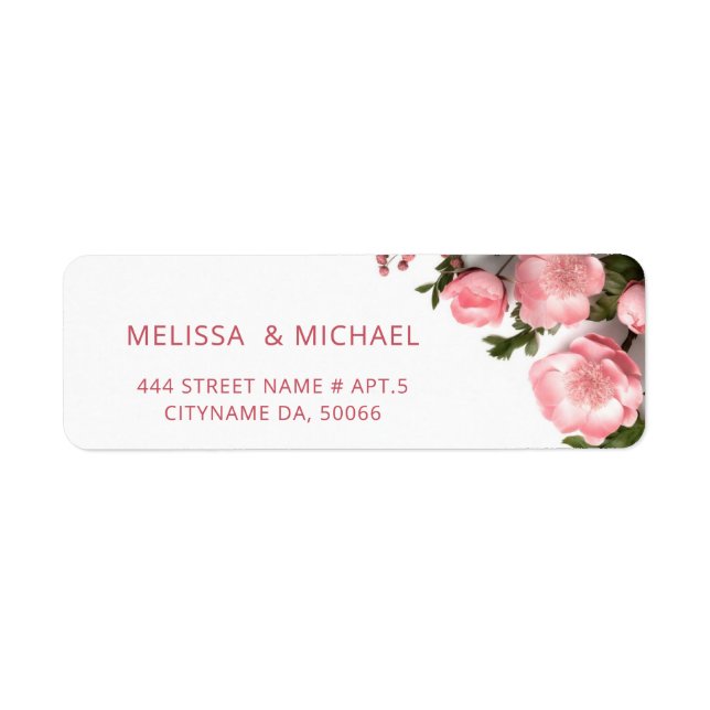Pink Roses 3D Flowers |  Wedding (Front)