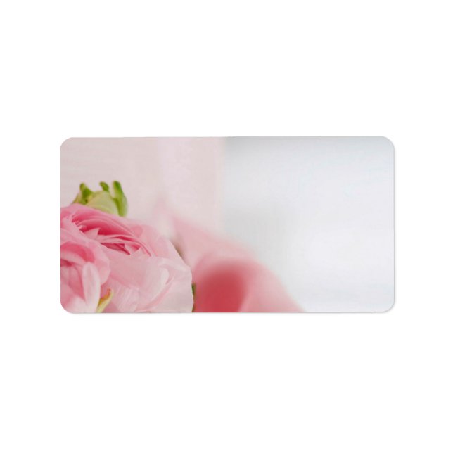 Pink Roses - Address Invitation Labels (18/Sheet) (Front)
