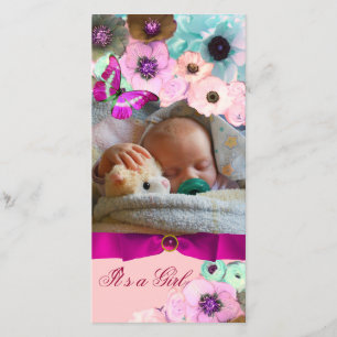 PINK ROSES AND BUTTERFLY NEW BABY PHOTO TEMPLATE