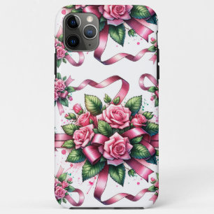 Pink Roses and Ribbons Phone Case