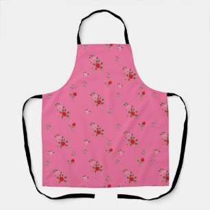 Pink roses apron