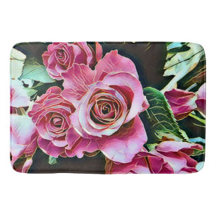 PINK ROSES BATH MAT