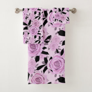  Pink roses  Bath Towel Set