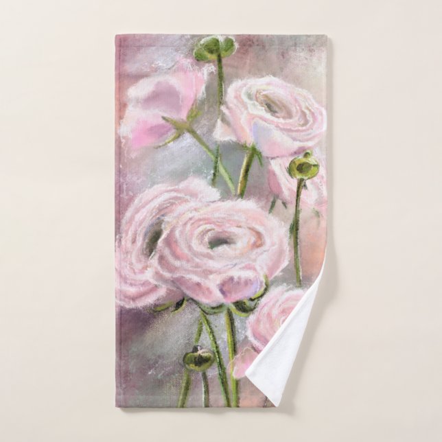 Pink Roses Bath Towels (Hand Towel)