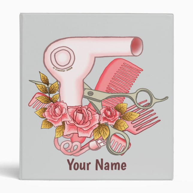 Pink Roses Beautician Binder (Front)