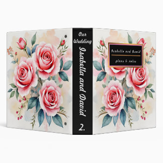Pink Roses Beautiful Luxury Modern Collection Binder