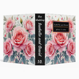 Pink Roses Beautiful Luxury Trendy Collection Binder