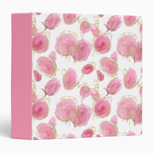Pink roses binder