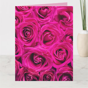 PINK ROSES BIRTHDAY BIG GREETING CARD