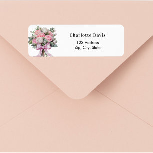 Pink roses bouquet arc adresse de retour