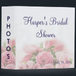 Pink Roses Bouquet Bridal Shower Photo Album Binder<br><div class="desc"></div>