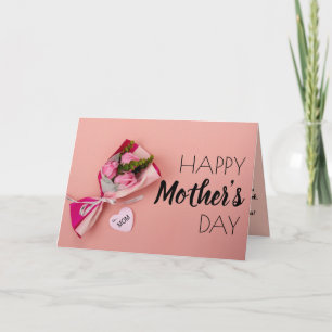 Pink Roses Bouquet Photograph Mothers Day Holiday Card