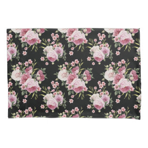 Pink Roses Bouquet Pillow Case