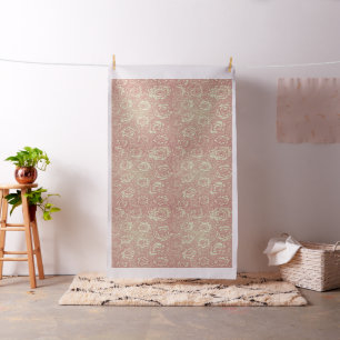 Pink Roses Brocade Fabric