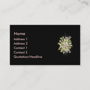 pink roses business card
