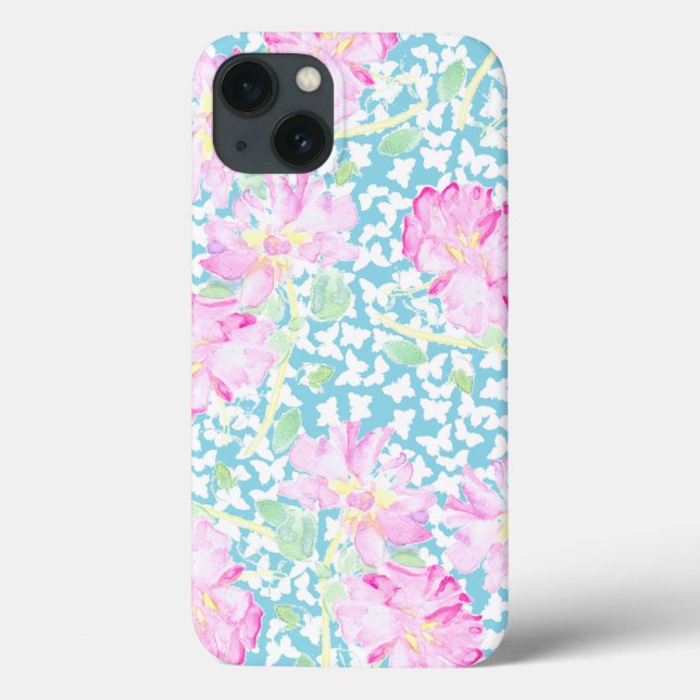 Pink Roses, Butterflies Samsung Galaxy Note 4 Case (Back)