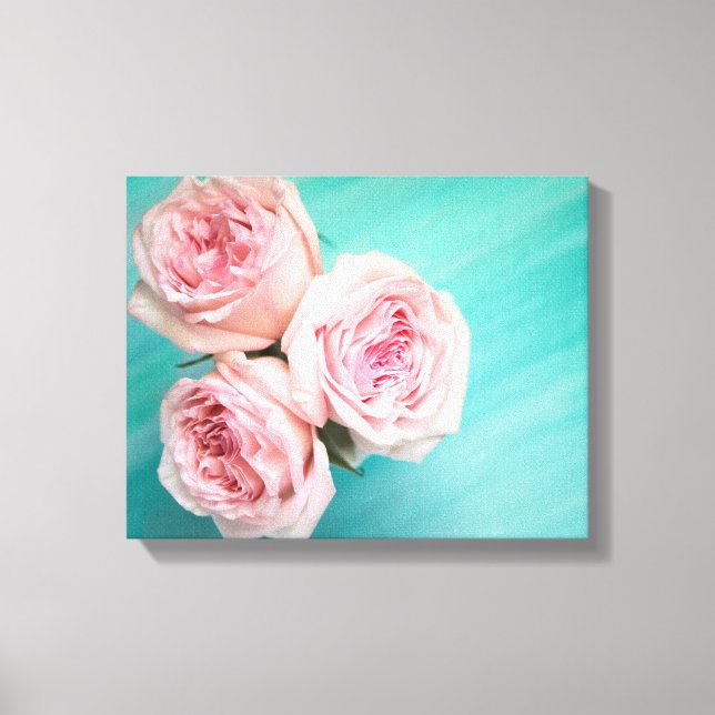 Pink Roses Canvas Print (Front)