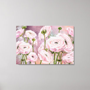 Pink Roses Canvas Print - Painting