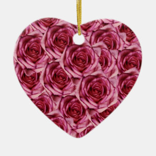 Pink Roses Christmas Ornament
