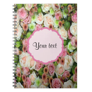 Pink  Roses & Chrysanthemums Notebook