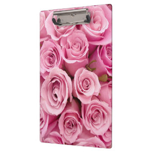pink roses collage clipboard