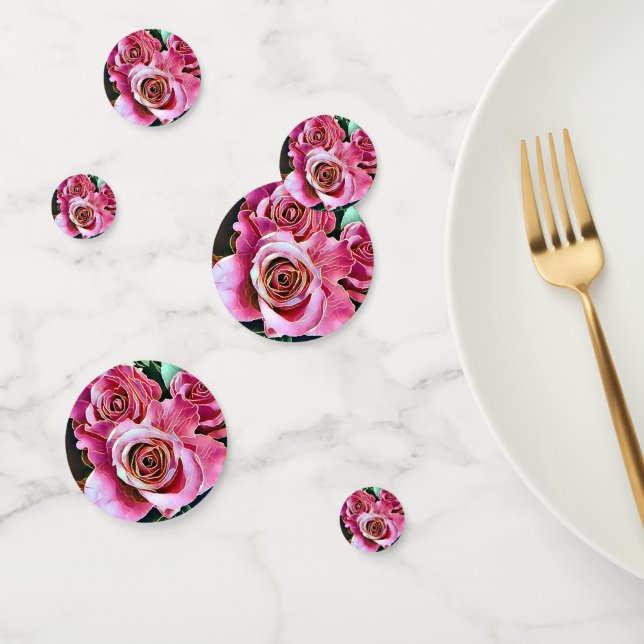 PINK ROSES CONFETTI (Group)