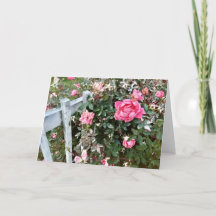 Pink Roses Customizable Greeting Card