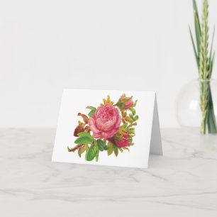 Pink Roses Customizable Notecard