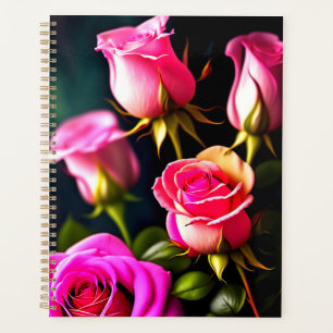 Pink Roses Digital Artwork-48345 Planner