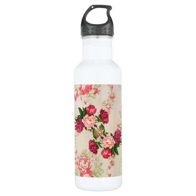 Pink Roses Drink Bottle (Front)