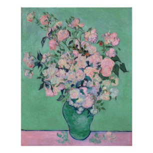 Pink Roses (F682) Van Gogh Fine Art Poster