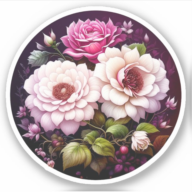 Pink Roses Floral  (Front)