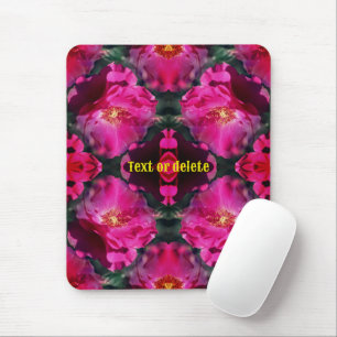 Pink Roses Floral Abstract Art Personalized Mouse Pad