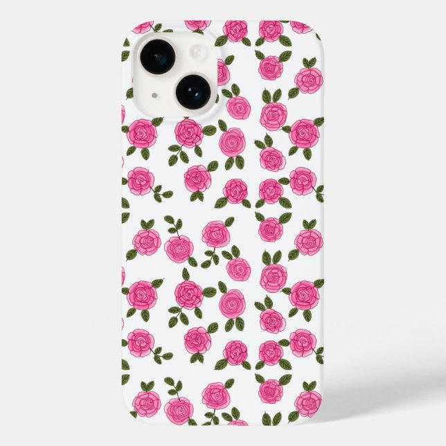 Pink roses floral Case-Mate iPhone case (Back)