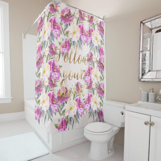 Pink Roses Floral Gold Follow Your Heart (In Situ)