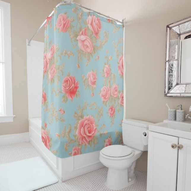 Pink Roses Floral Pattern (In Situ)