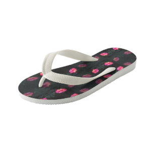 Pink Roses Garden Kid's Flip Flops
