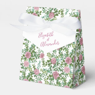 Pink Roses Garden Spring Wedding Favor Box