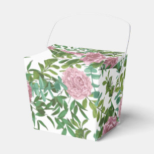 Pink Roses Garden Spring Wedding Favor Box
