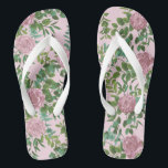 Pink Roses Garden Spring Wedding Flip Flops<br><div class="desc">Beautiful garden wedding rose vines in elegant and graceful soft pink.  Perfect for a spring wedding with beautiful and pretty artwork for your bridal shower or event.</div>