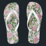 Pink Roses Garden Spring Wedding Flip Flops<br><div class="desc">Beautiful garden wedding rose vines in elegant and graceful soft pink. Perfect for a spring wedding with beautiful and pretty artwork for your bridal shower or event.</div>