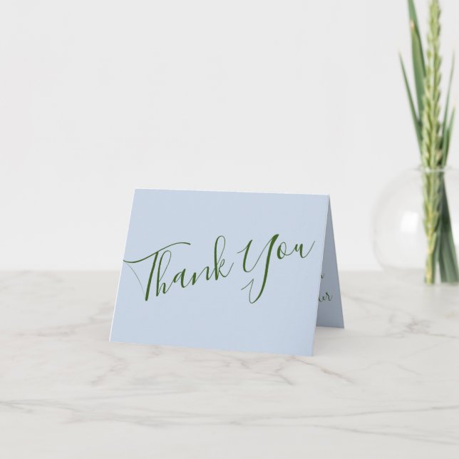 Pink Roses Garden Spring Wedding Thank You Card (Front)