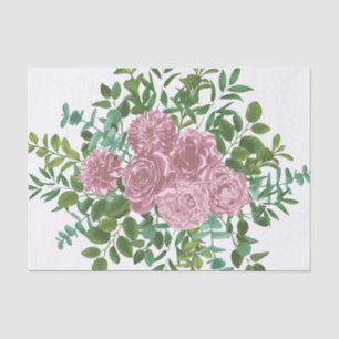 Pink Roses Garden Spring Wedding Tissue Paper