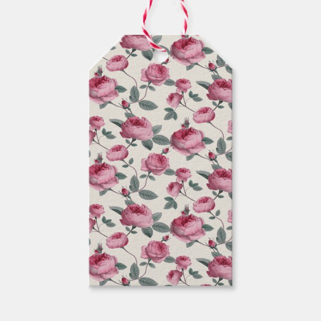 Pink Roses Gift Tags (Front)