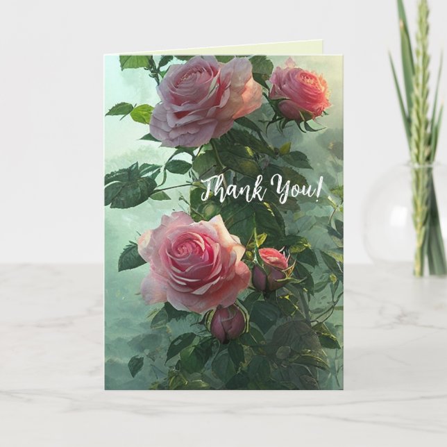 Pink Roses - Greeting Card (Front)
