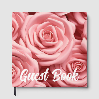 Pink Roses Guest Book