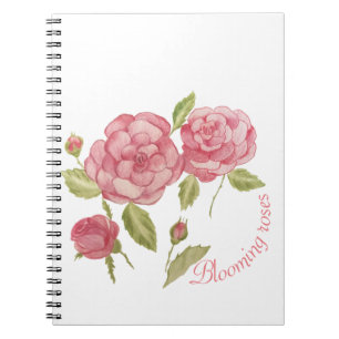 Pink roses hand drawing pencil T-Shirt Cushion Tri Notebook
