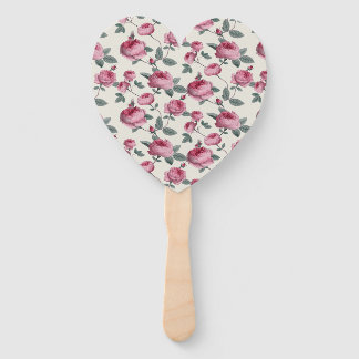 Pink Roses Hand Fan