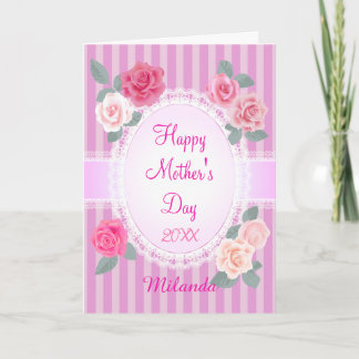 Pink Roses Happy Mother’s Day Card
